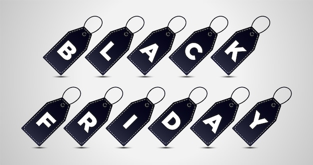 Diseño de etiqueta de compras de viernes negro