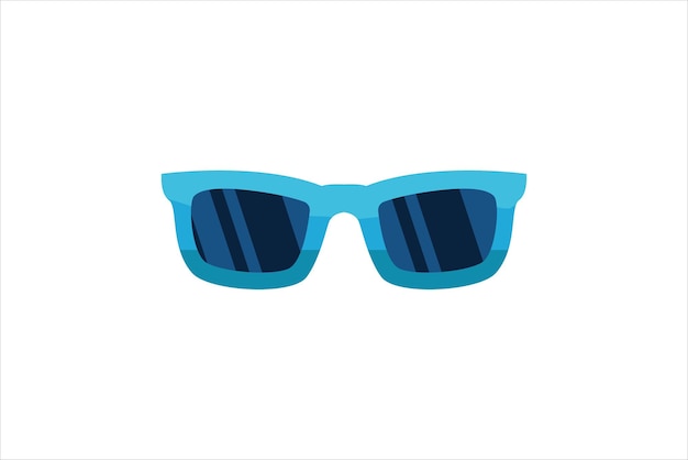 Diseño de etiqueta de decoración de gafas azules