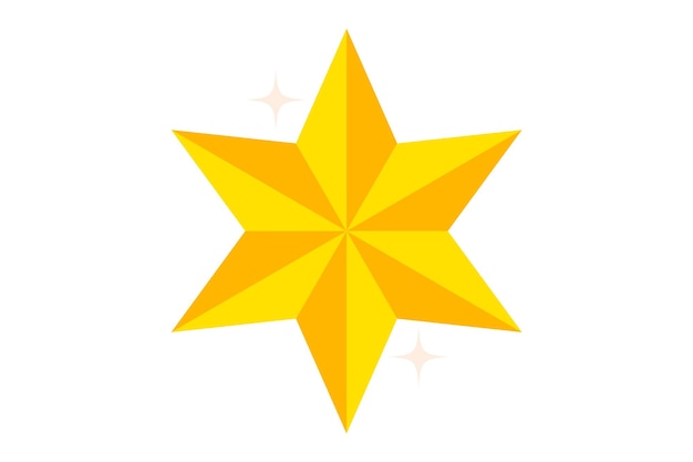 Diseño de la etiqueta decorativa de la Estrella Dorada