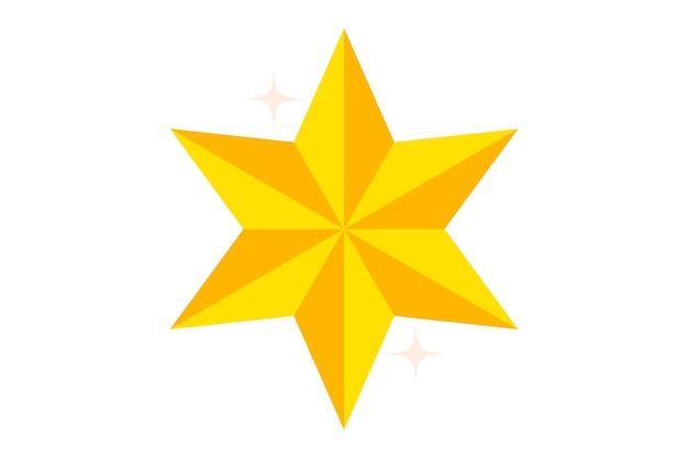 Vector diseño de la etiqueta decorativa de la estrella dorada