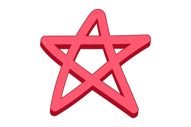 Diseño de etiqueta decorativa de estrella roja