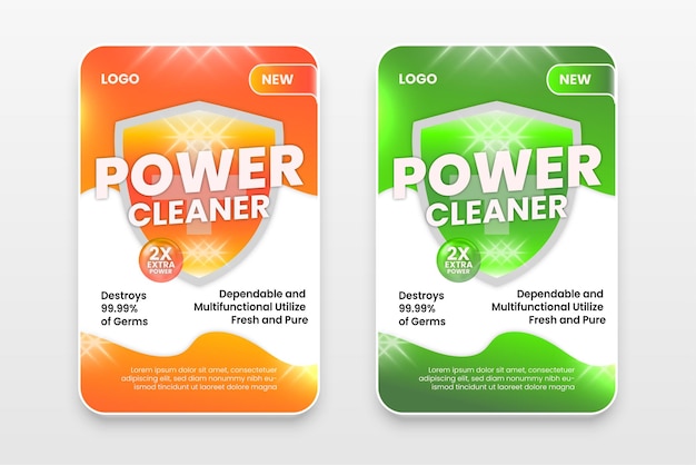 Vector diseño de etiqueta de detergente para ropa para su marca
