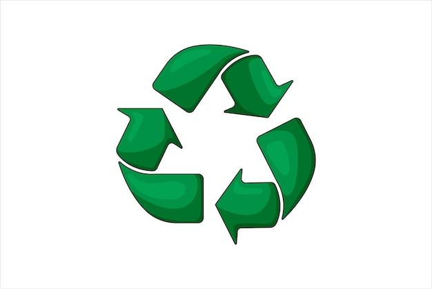 Diseño de la etiqueta ecológica del símbolo de reciclaje