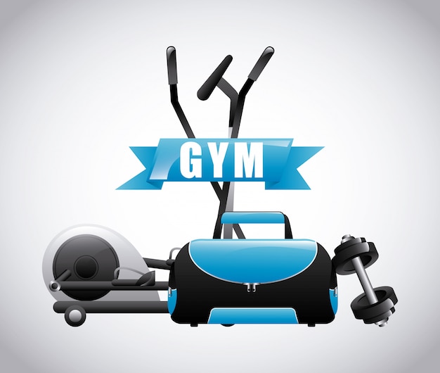 Vector diseño de etiqueta de gimnasio