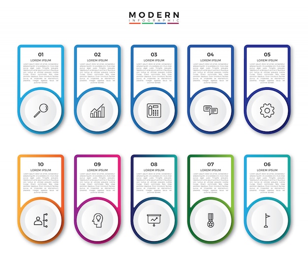 Diseño de etiqueta de infografía vectorial con iconos