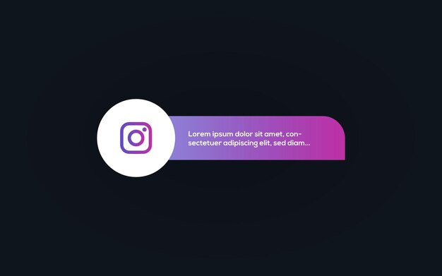 Diseño de etiqueta de instagram