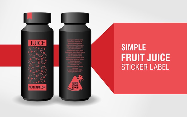diseño de etiqueta de jugo de fruta