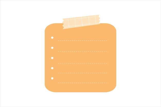 Diseño de etiqueta de papel de notas adhesivas