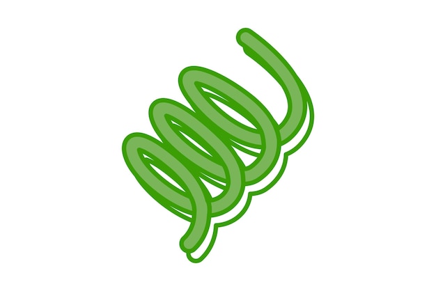 Diseño de etiqueta plana de decoración verde
