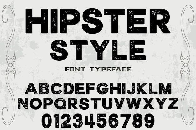 diseño de la etiqueta tipografía inconformista