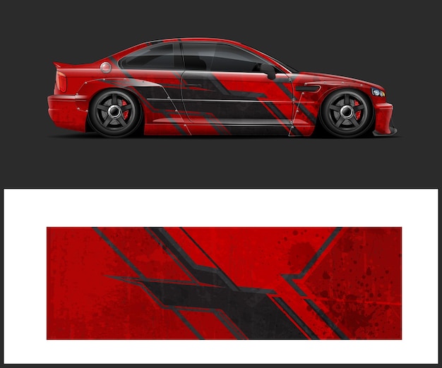Diseño de etiqueta de vinilo de diseño de envoltura de coche
