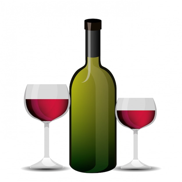 Vector diseño de etiqueta de vino aislado