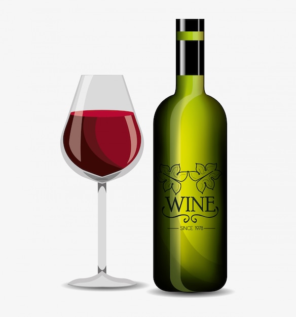 Vector diseño de etiqueta de vino aislado