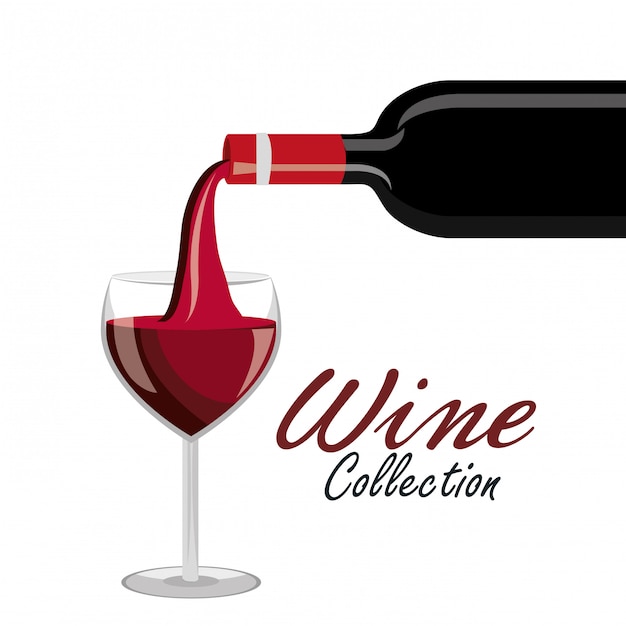 diseño de etiqueta de vino aislado