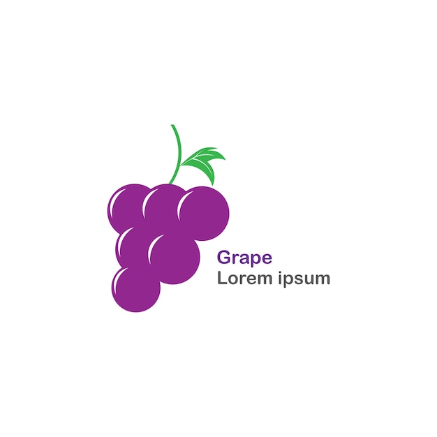 Diseño de etiqueta de vino de comida de logotipo de uva