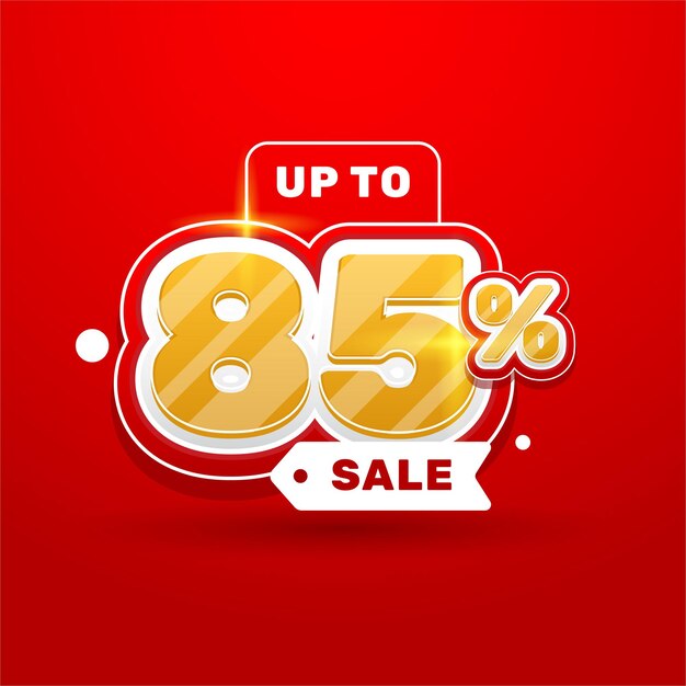 Diseño de etiquetas y etiquetas de promoción de precios de venta con descuento 85%