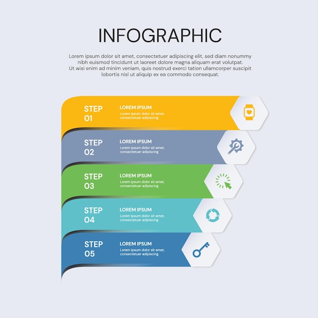 Diseño de etiquetas infográficas vectoriales con iconos. Diagrama de flujo del concepto de negocio, diagrama.