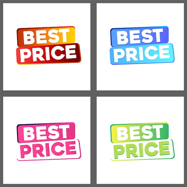Diseño de etiquetas de venta con la mejor oferta de precio