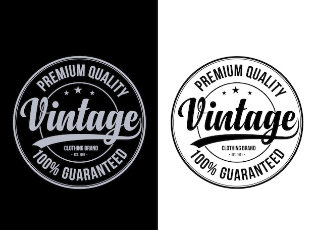diseño de etiquetas vintage marca de ropa vintage diseño de camisetas vintage plantilla de tipografía