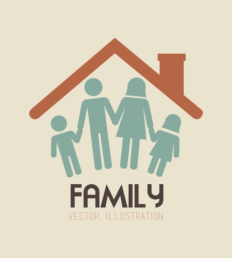 Vector diseño familiar