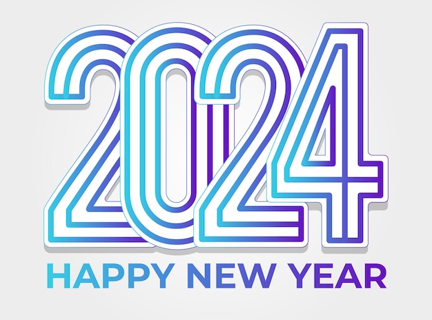 Diseño de Feliz Año Nuevo 2024