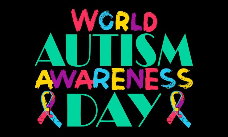 Vector diseño feliz de las camisetas del día de la conciencia del autismo