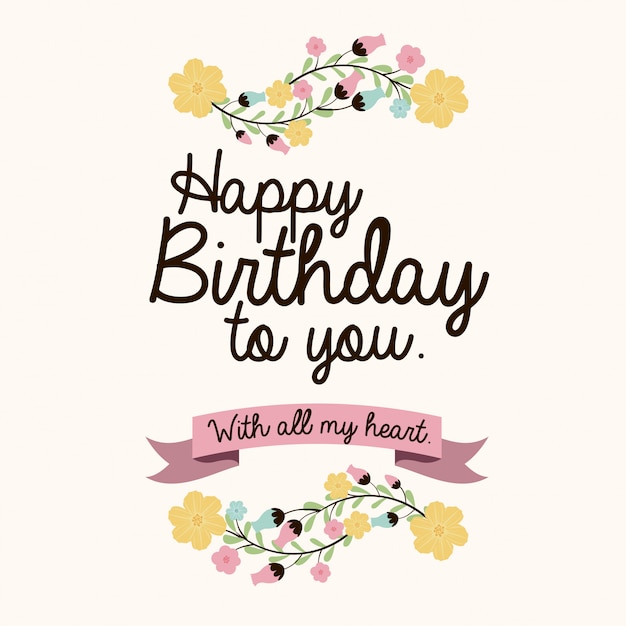 Diseño de feliz cumpleaños