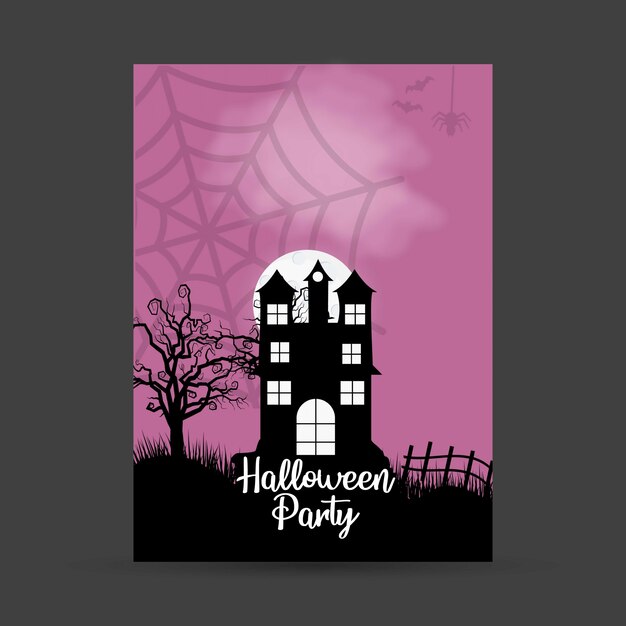 Diseño feliz de la invitación de Halloween con el vector de la tipografía