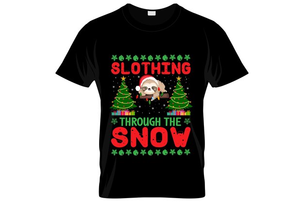 Vector diseño feo de camisetas navideñas o diseño de afiches navideños o diseño de camisetas navideñas, citas que dicen