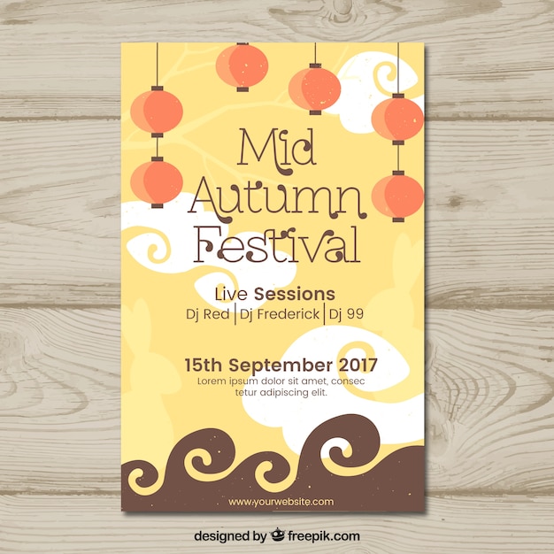 Diseño de festival de mitad de otoño