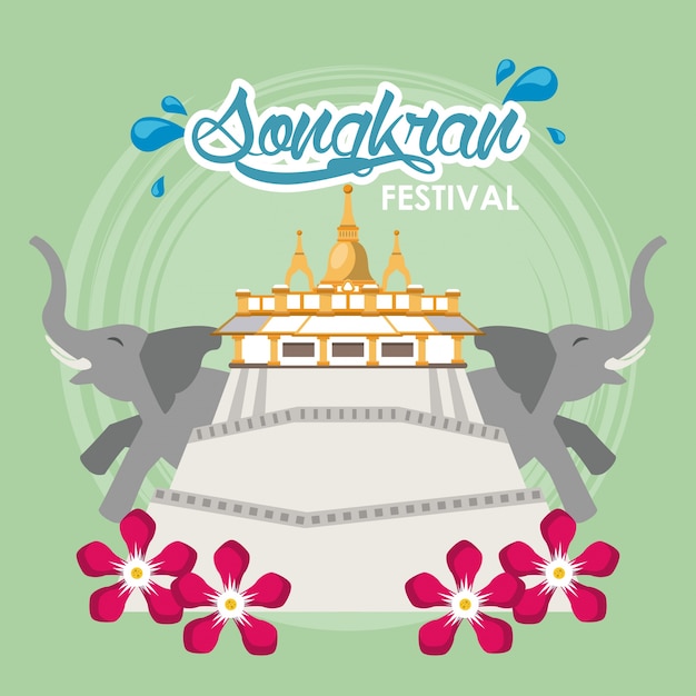 Diseño del festival songkran