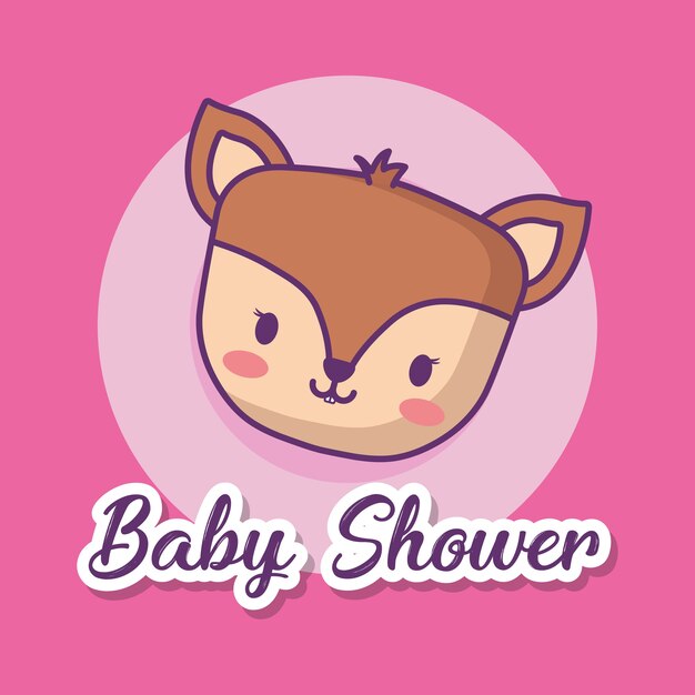 Diseño de la fiesta de bienvenida al bebé con ciervos lindos