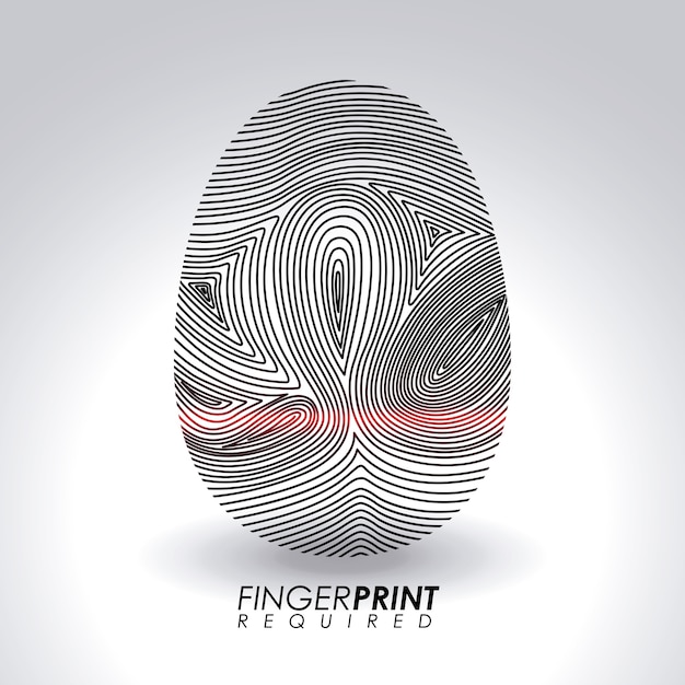 Vector diseño fingerprint