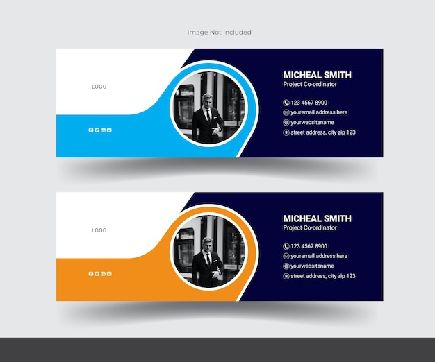 Diseño de firma de correo electrónico creativo, limpio y sencillo.