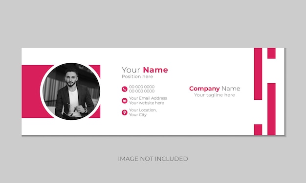 Diseño de firma de correo electrónico empresarial corporativo.