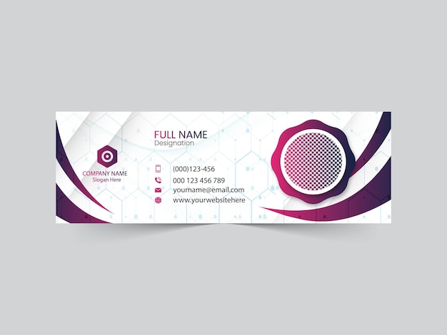 Diseño de firma de correo electrónico y plantilla de banner profesional