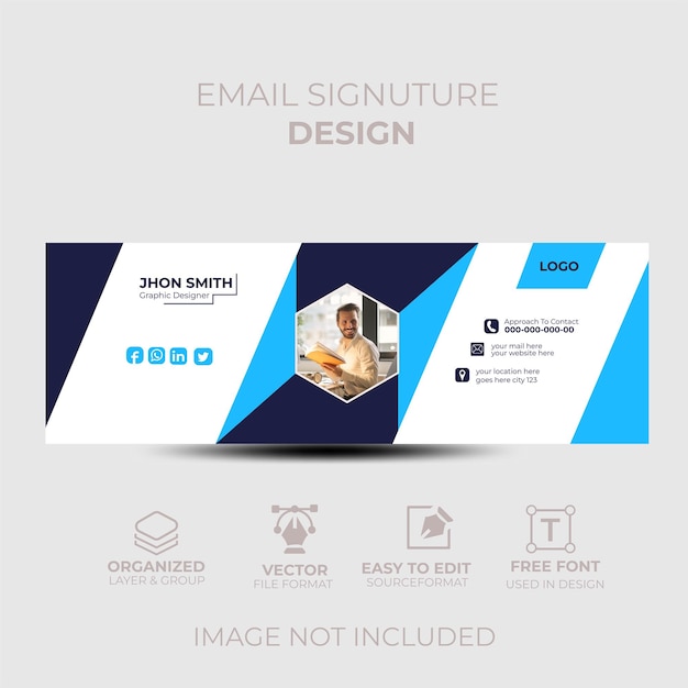diseño de firma de correo electrónico profesional corporativo