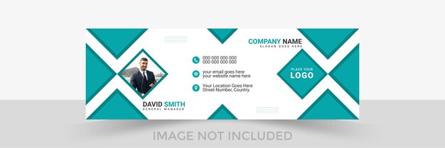 Diseño de firma de correo electrónico profesional simple