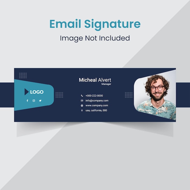 Diseño de firma de correo electrónico de vector creativo