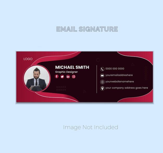 diseño de la firma de correo electrónico