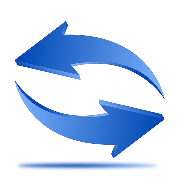 Diseño de flecha azul vectorial