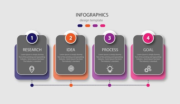 Diseño de flecha infográfica con 5 opciones o pasos.