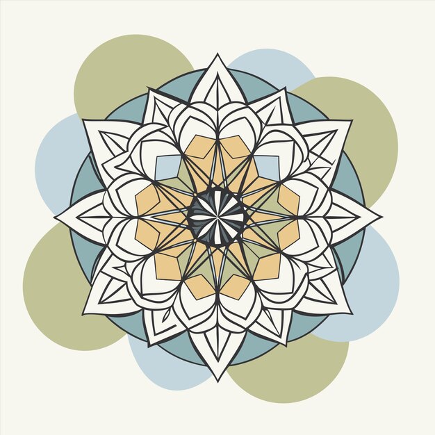 un diseño con una flor en él está en un círculo