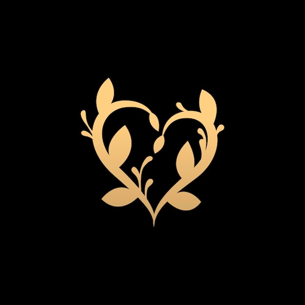Diseño de flor en forma de corazón.