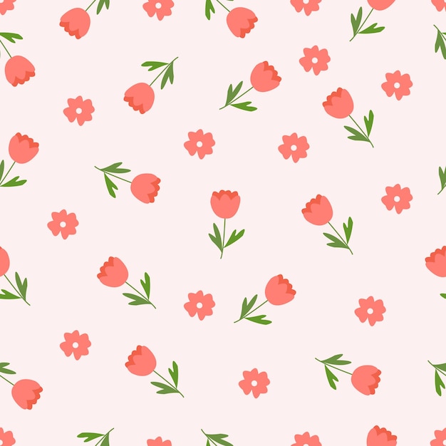 diseño de flor plana patrón de naturaleza ilustración para cartel o medios sociales o folleto