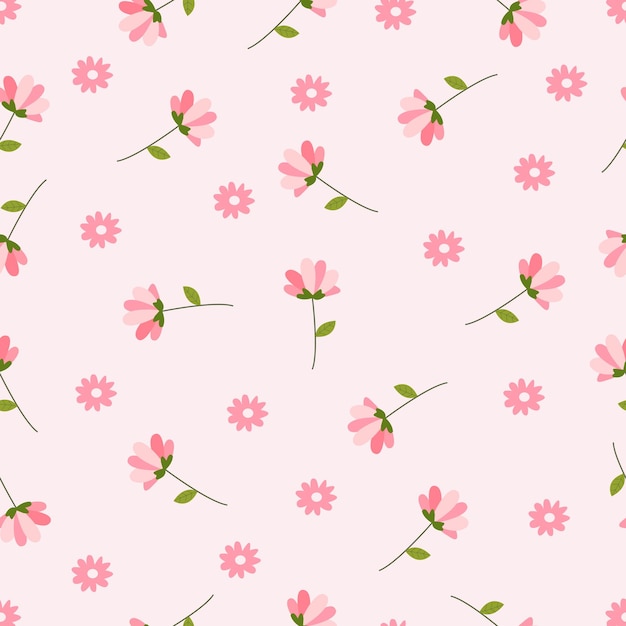 diseño de flor plana patrón de naturaleza ilustración para cartel o medios sociales o folleto