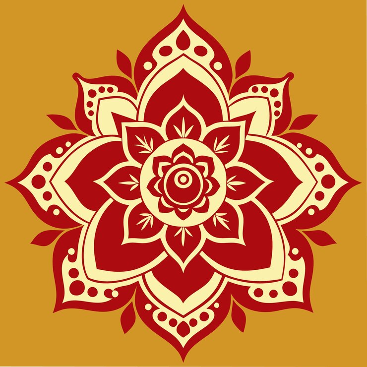 un diseño con una flor roja en él que dice el nombre de la compañía