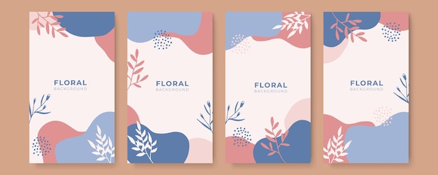 Diseño floral abstracto. Papel tapiz de lujo de estilo minimalista con flor de arte líquido y hojas botánicas, formas orgánicas, acuarela.