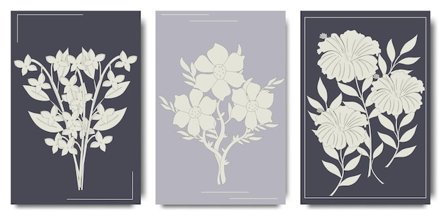 Diseño floral contemporáneo minimalista de moda Diseño floral contemporáneo minimalista de moda