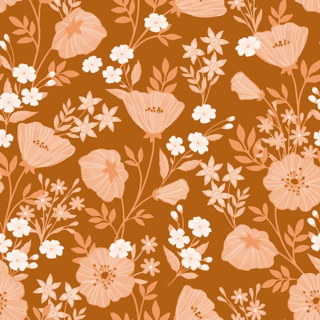 Diseño floral Diseño artístico Ilustración de flores Arte vectorial adecuado para tela Impresión textil